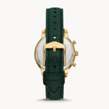 Fossil Neutra Chronograph Green Dial Green Leather Strap Watch for Women - ES5239