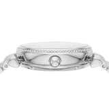 Emporio Armani Gianni T-Bar Automatic Silver Dial Silver Steel Strap Watch For Women - AR60022