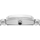 Emporio Armani Gianni T-Bar Quartz White Dial Silver Steel Strap Watch For Women - AR11405