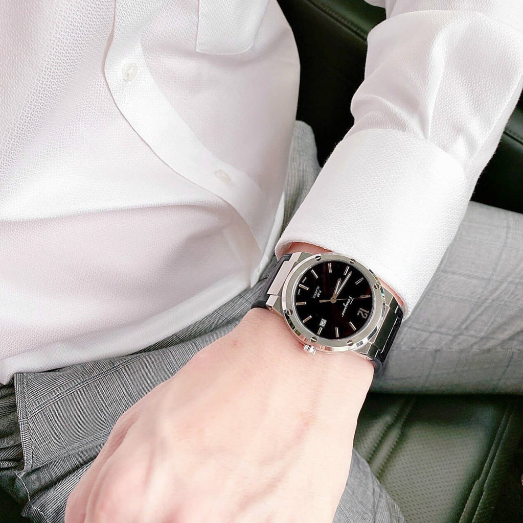 Salvatore Ferragamo F-80 Classic Black Dial Black Leather Strap  Watch for Men - SFDT00219