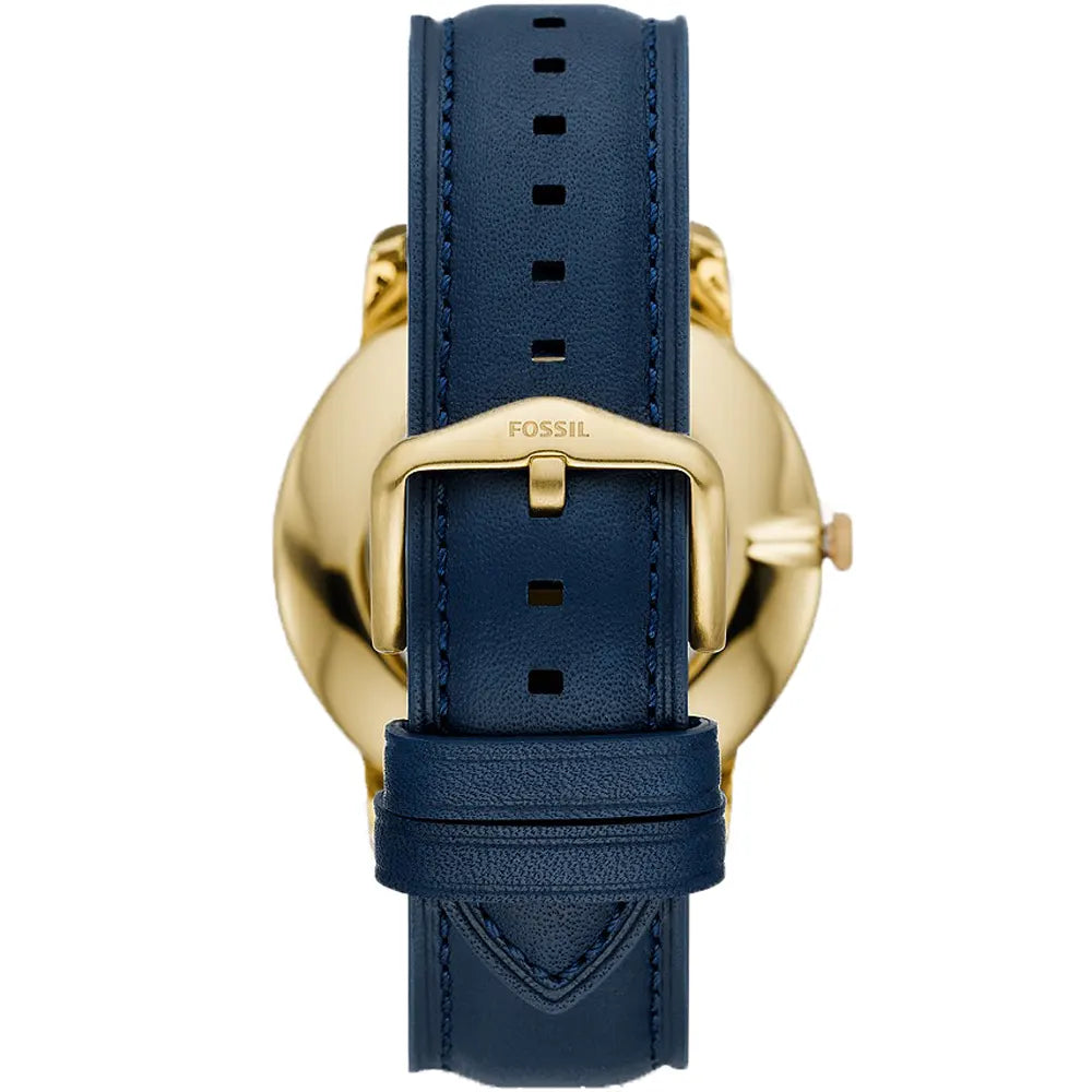 Fossil The Minimalist 3H Analog Blue Dial Blue Leather Strap Watch for Men - FS5789