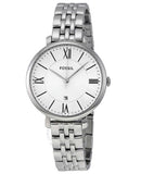 Fossil Jacqueline White Dial Silver Steel Strap Watch for Women - ES3433