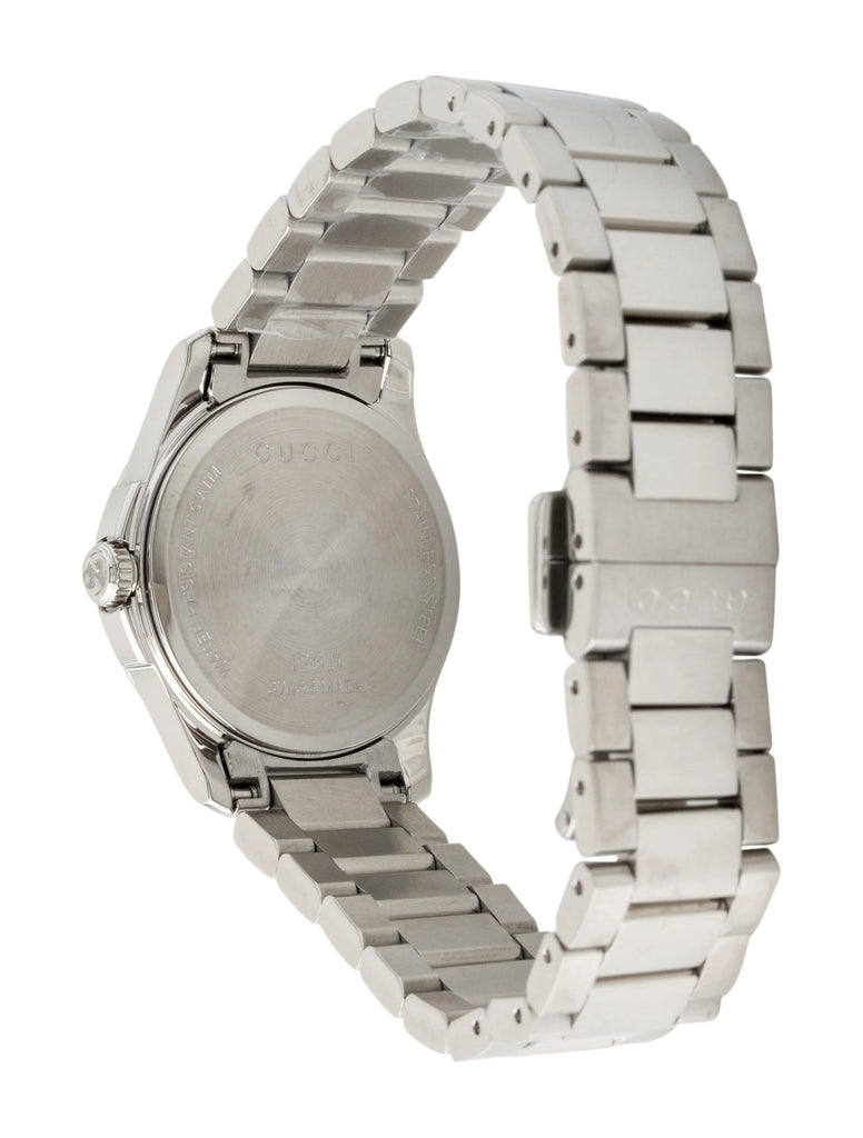 Gucci G Timeless Quartz Silver Dial Silver Steel Strap Watch For Women - YA126551