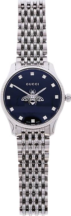 Gucci G Timeless Quartz Black Dial Silver Steel Strap Watch For Women - YA1265020