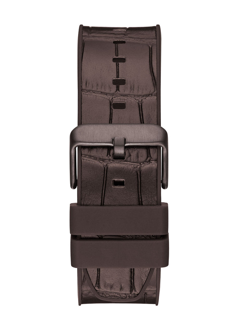 Guess Edge Chronograph Brown Dial Brown Leather Strap Watch For Men - GW0492G2