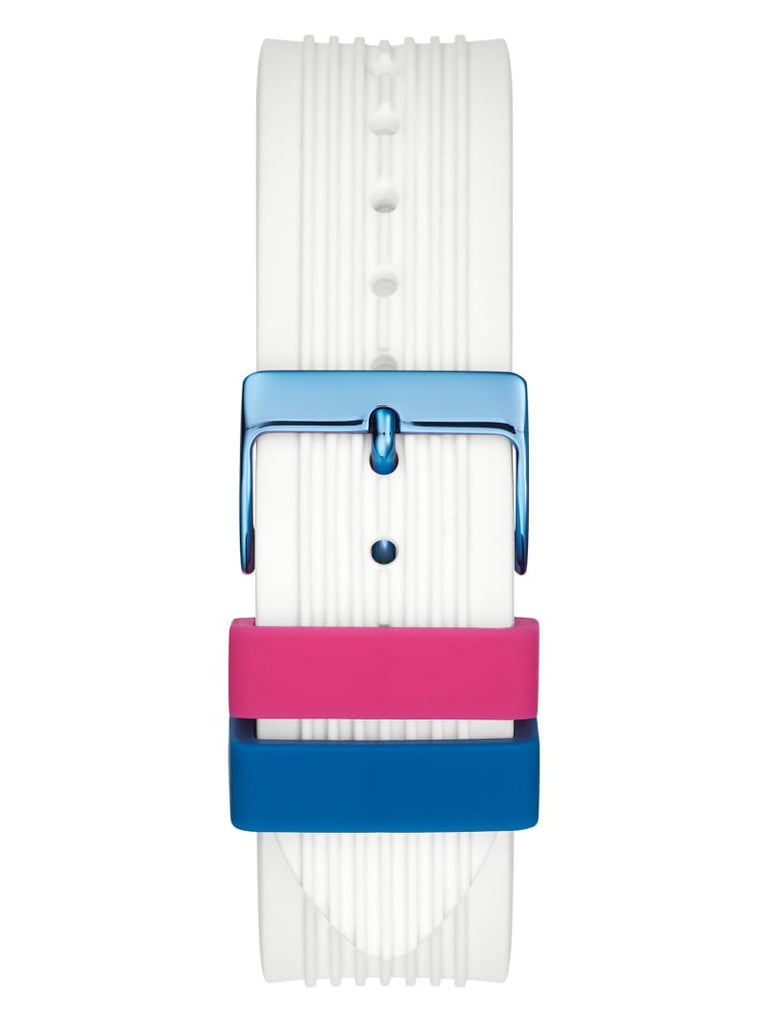 Guess Athena White Dial White Rubber Strap Watch for Women - GW0030L6