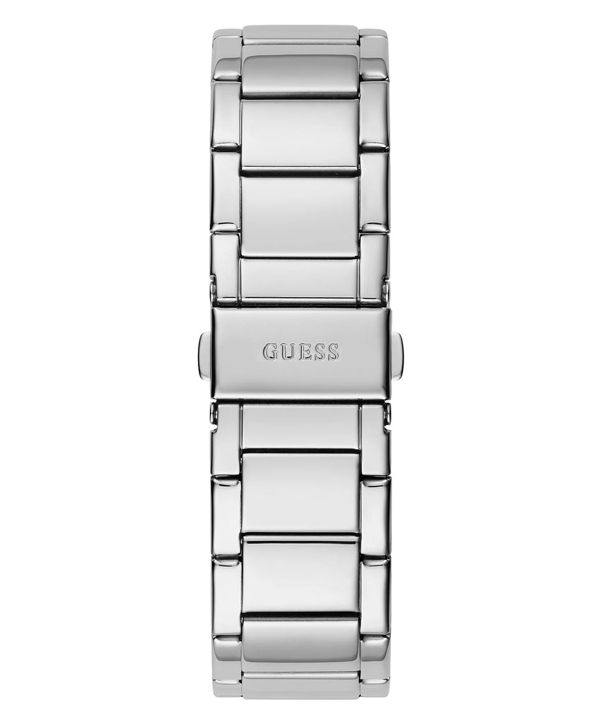 Guess Raven Diamonds Silver Dial Silver Steel Strap Watch for Women - GW0104L1