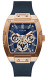 Guess Phoenix Multifunction Blue Dial Blue Rubber Strap Watch for Men - GW0202G4