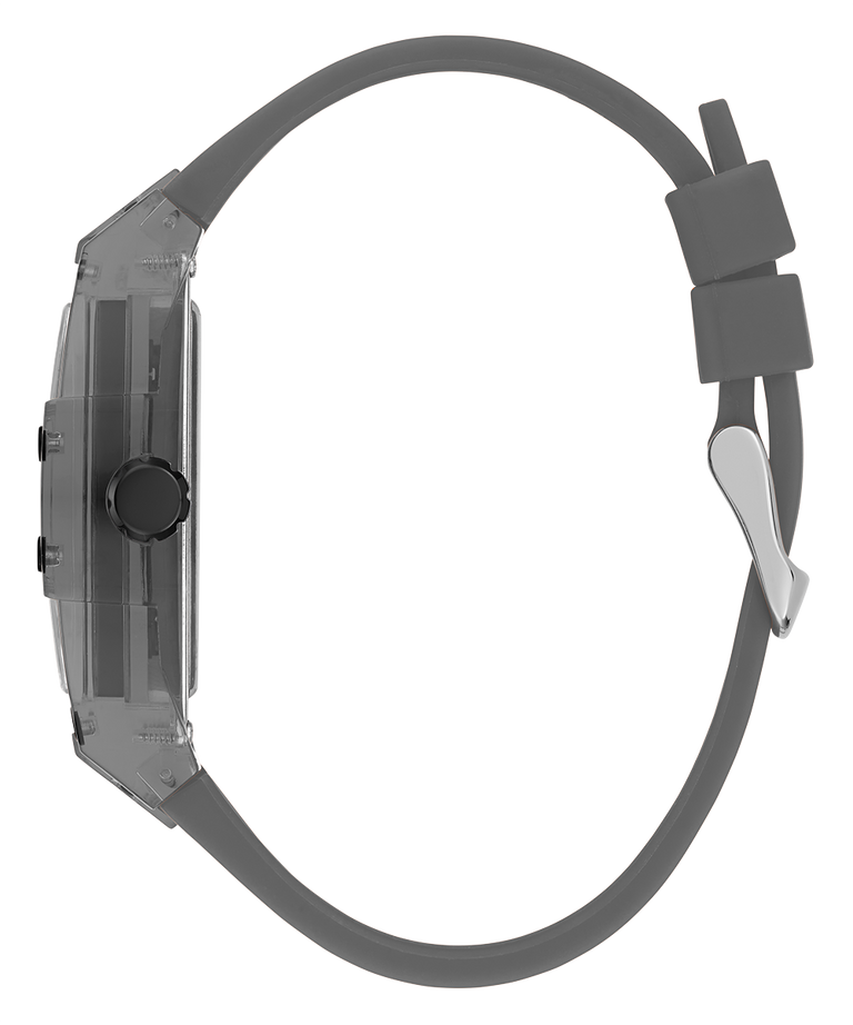 Guess Phoenix Multifunction Black Dial Grey Silicone Strap Watch For Men - GW0203G9