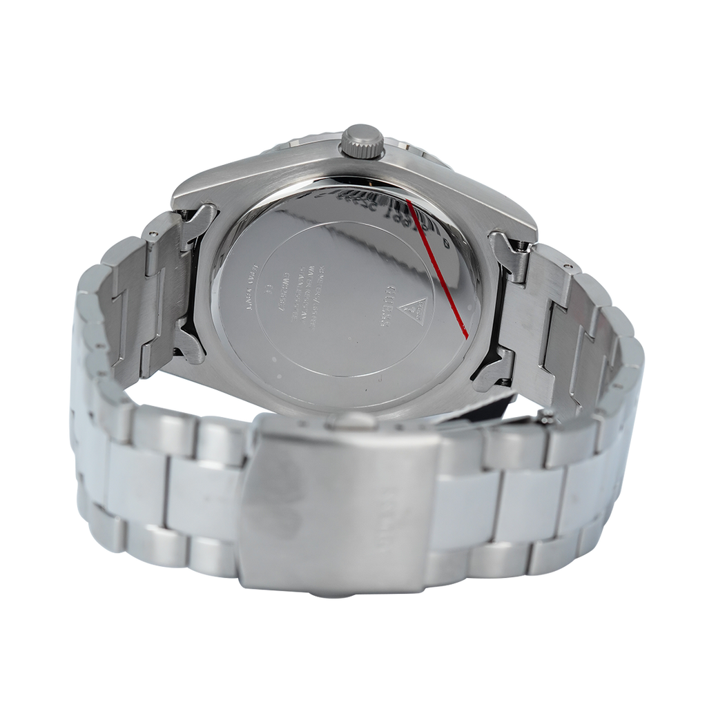 Guess Connoisseur Blue Dial Silver Steel Strap Watch for Men - GW0265G7