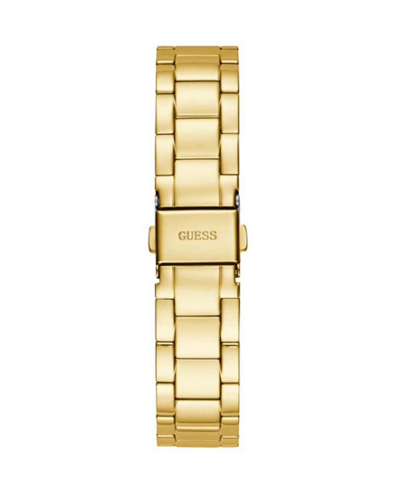 Guess Luna White Dial Gold Steel Strap Watch for Women - GW0308L2