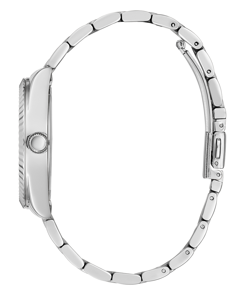 Guess Luna Quartz Blue Dial Silver Steel Strap Watch For Women - GW0308L4