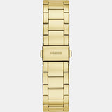 Guess Moonlight Multi Function Diamonds Gold Dial Gold Steel Strap Watch for Women - GW0320L2