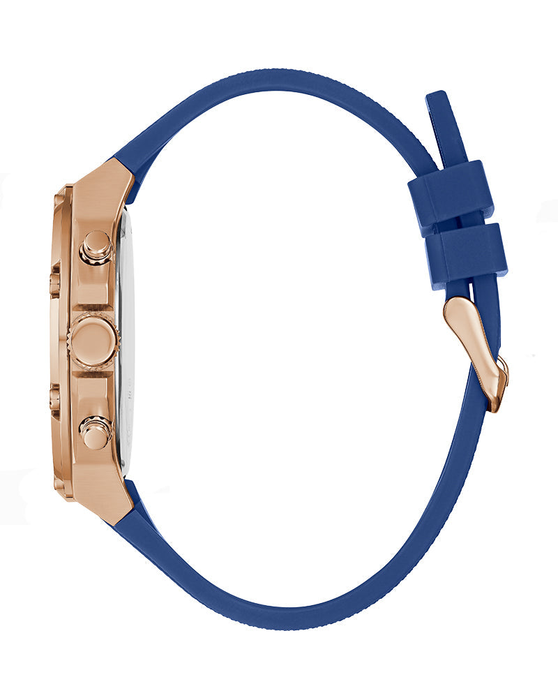 Guess Third Gear Analog Blue Dial Blue Rubber Strap Watch for Men - GW0334G3