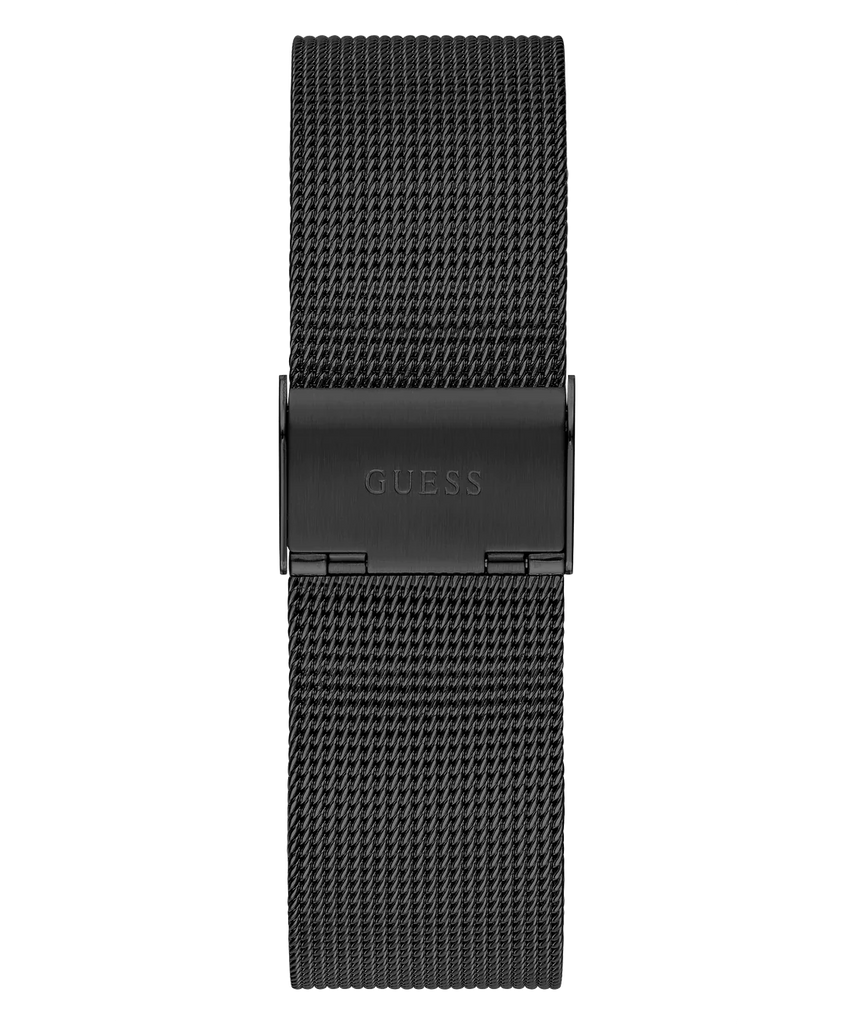 Guess Diamonds Black Dial Black Mesh Strap Watch for Men - W0298G1