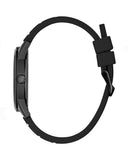 Guess Connoisseur Black Dial Black Leather Strap Watch For Men - GW0353G1