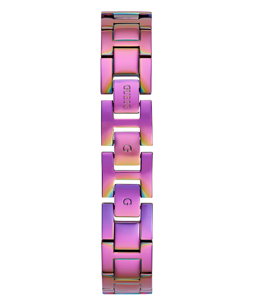 Guess Intricate Iridescent Crystals Purple Dial Purple Steel Strap Watch for Women - GW0401L4