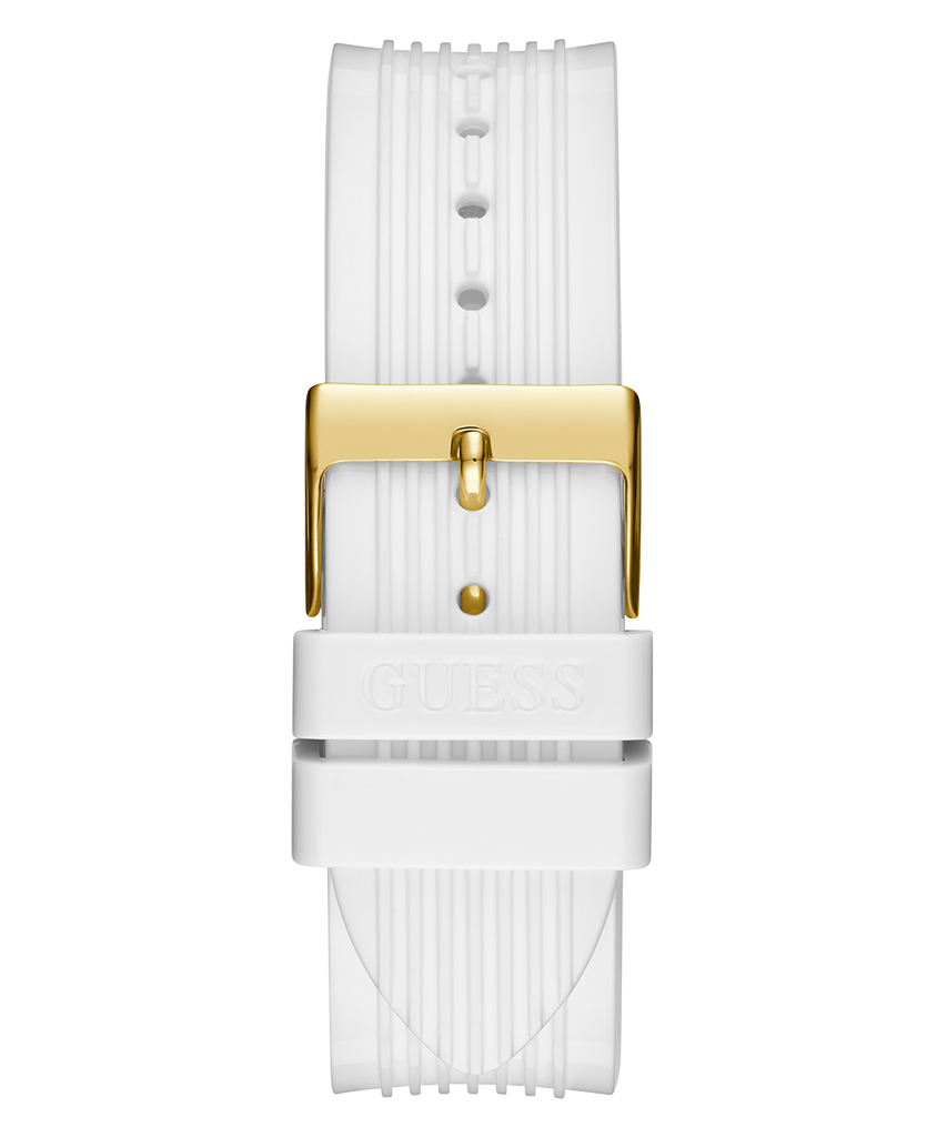 Guess Marina Multifunction White Dial White Rubber Strap Watch for Women - W1025L5