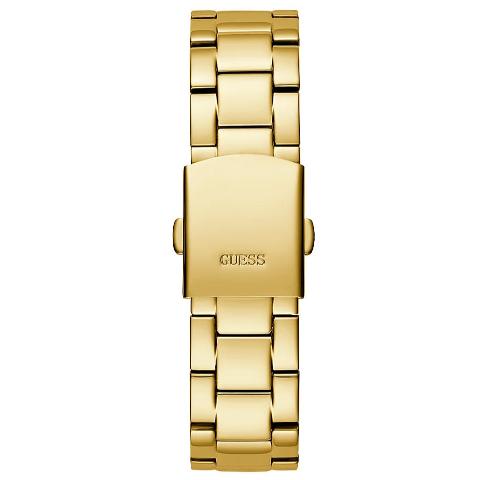 Guess Sol Chronograph Gold Dial Gold Steel Strap Watch For Women - GW0483L2