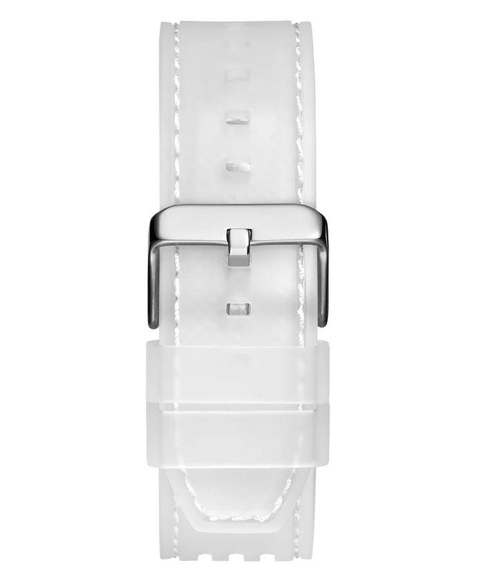 Guess Phoenix Quartz Green Dial Transparent Silicone Strap Watch For Men - GW0499G8