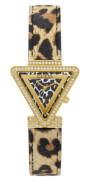 Guess Fame Quartz Animal Print Dial Multicolor Leather Strap Watch For Women - GW0504L3