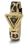 Guess Fame Quartz Animal Print Dial Multicolor Leather Strap Watch For Women - GW0504L3