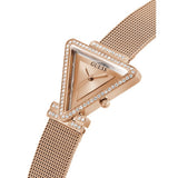 Guess Fame Diamonds Rose Gold Dial Rose Gold Mesh Bracelet Watch for Women - GW0508L3