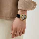 Guess Momentum Chronograph Diamonds Black Dial Black Silicone Strap Watch For Men - GW0518G2