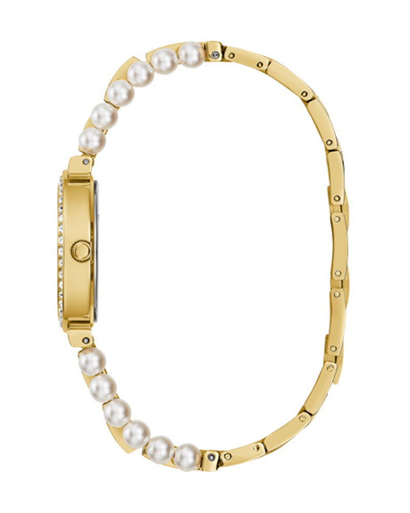 Guess Gala Diamonds Gold Dial Two Tone Steel Strap Watch for Women - GW0531L2