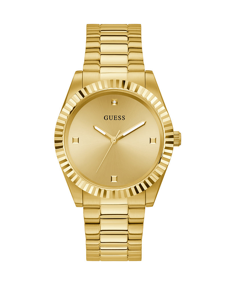 Guess Connoisseur Analog Gold Dial Gold Steel Strap Watch For Men - GW0542G2
