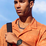 Guess Duke Glitz Crystals Black Dial Black Steel Strap Watch For Men - GW0576G3