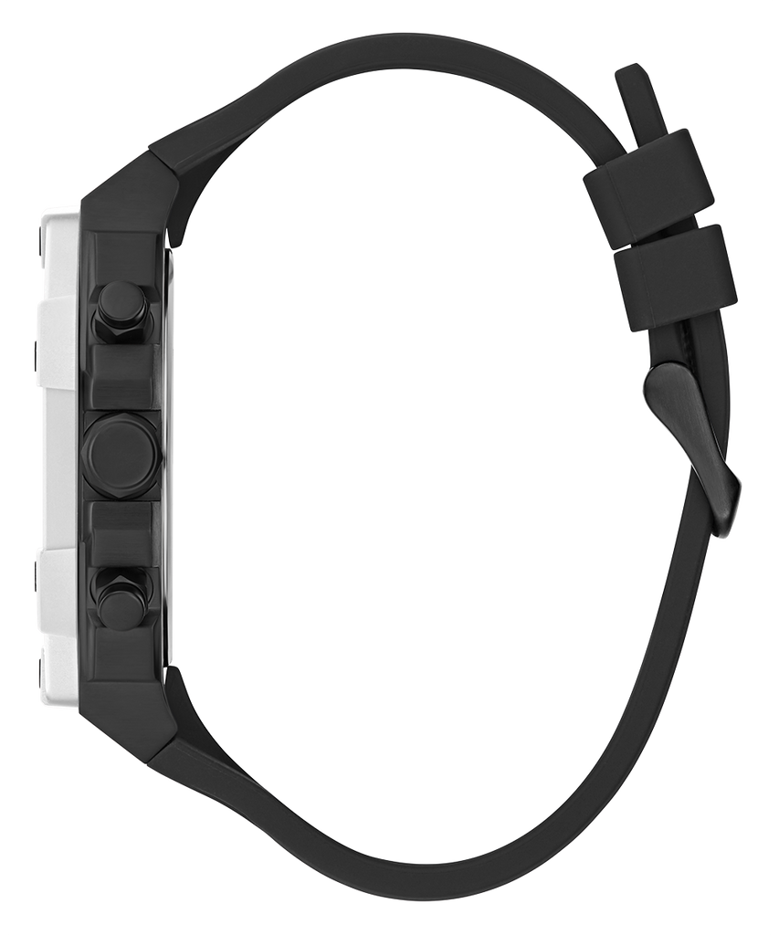 Guess Formula Chronograph Black Dial Black Silicone Strap Watch For Men - GW0579G1