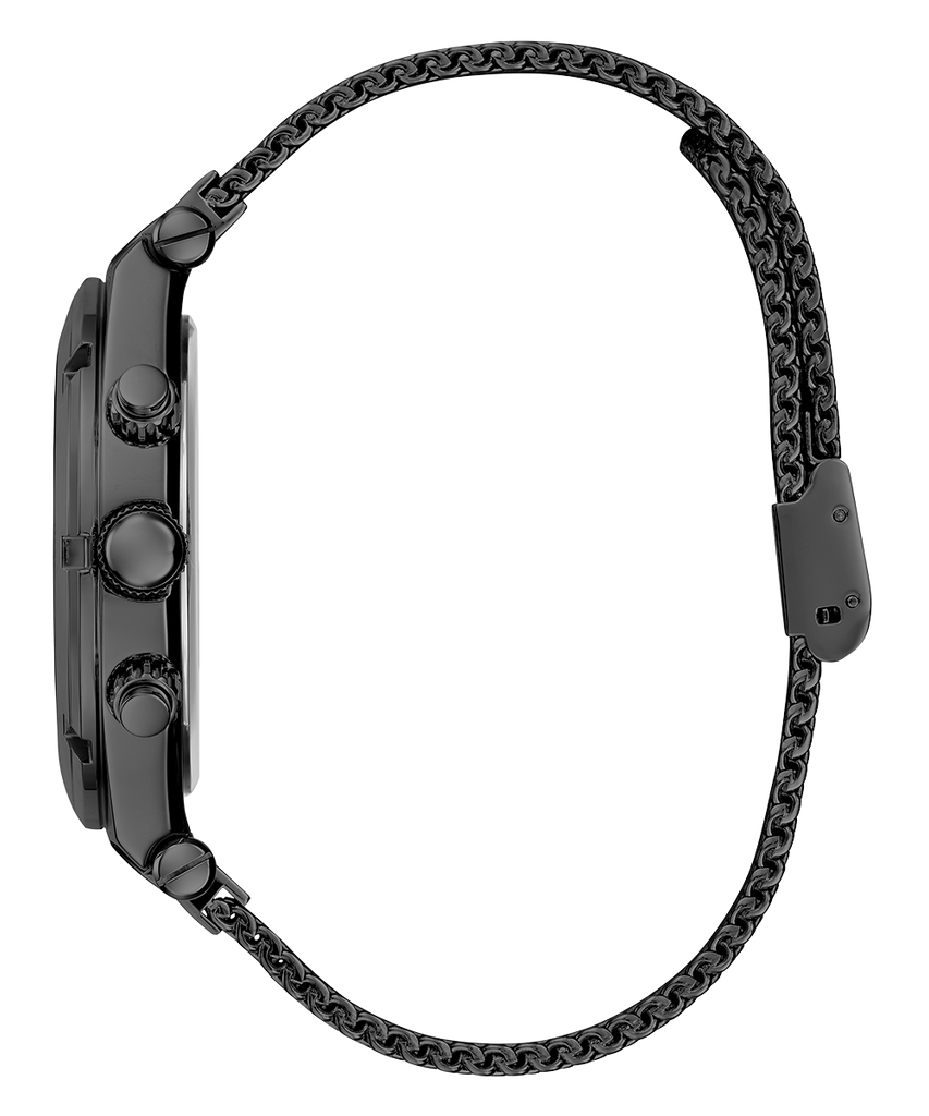 Guess Continental Chronograph Black Dial Black Mesh Strap Watch For Men - GW0582G3