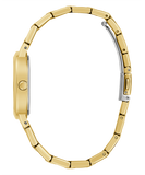 Guess Cubed Analog Gold Dial Gold Steel Strap Watch For Women - GW0606L2