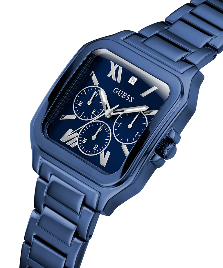 Guess Dress Multifunction Blue Dial Blue Steel Strap Watch for Men - GW0631G3