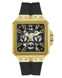 Guess Leo Multifunction Black Dial Black Silicone Strap Watch For Men - GW0637G2
