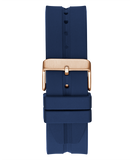 Guess Leo Chronograph Blue Dial Blue Silicone Strap Watch For Men - GW0637G3