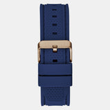 Guess Leo Chronograph Blue Dial Blue Silicone Strap Watch For Men - GW0637G3