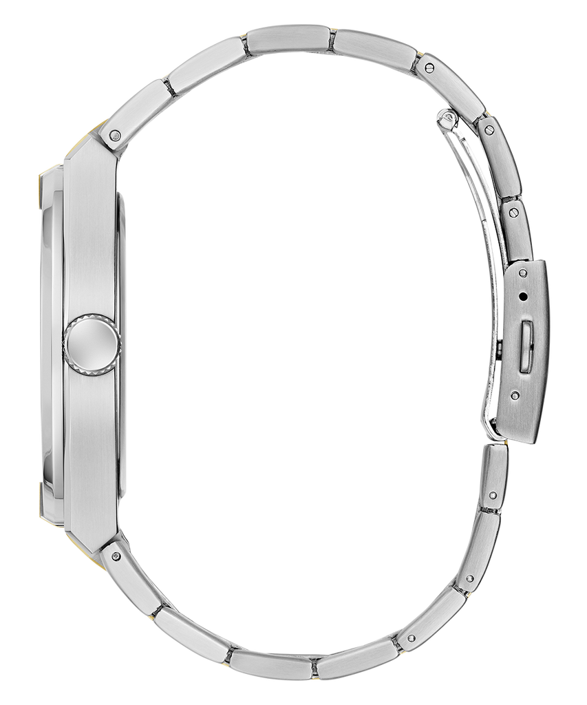 Guess Dress Chronograph Multifunction Green Dial Two Tone Steel Strap Watch For Men - GW0631G1