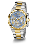 Guess Equity Analog Blue Dial Two Tone Steel Strap Watch For Men - GW0703G3