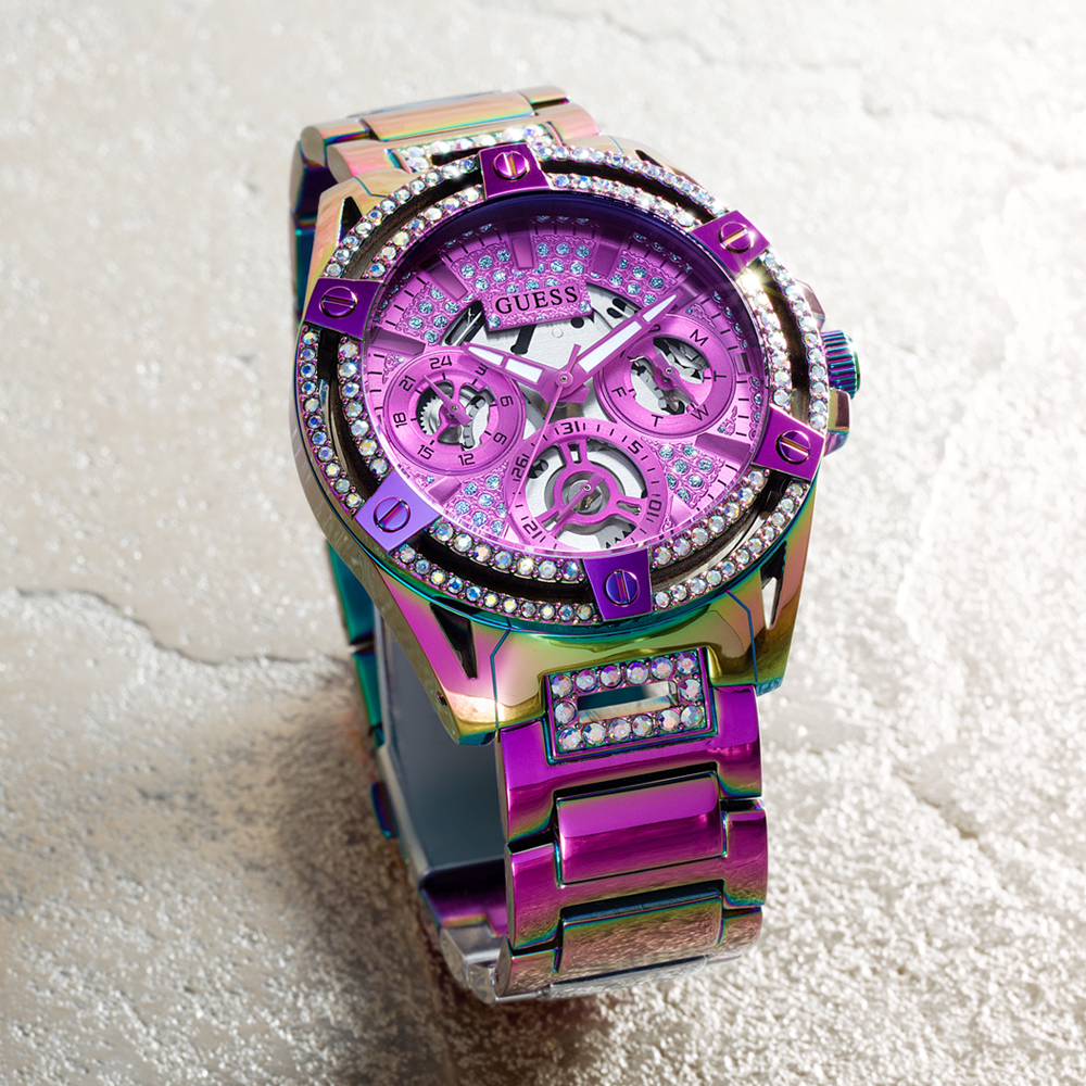 Guess Queen Multicolor Dial Multicolor Steel Strap Watch For Women - GW0464L4