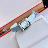 Gucci G-Frame Pastel Blue Mother of Pearl Dial Blue Leather Strap Watch For Women - YA128531