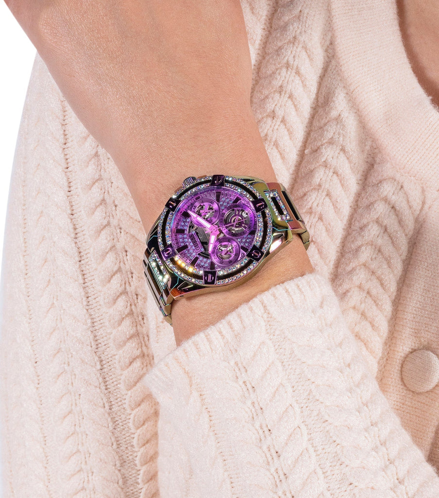 Guess Queen Multicolor Dial Multicolor Steel Strap Watch For Women - GW0464L4