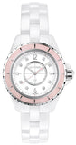 Chanel J12 Quartz Diamonds Ceramic White Dial White Steel Strap Watch for Women - J12 H4466