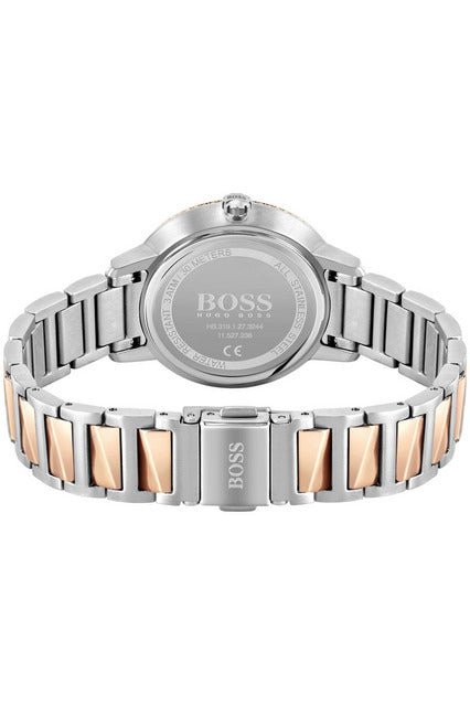 Hugo Boss Signature Silver Dial Two Tone Steel Strap Watch for Women - 1502567