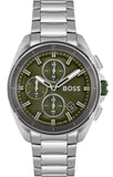 Hugo Boss Volane Grey Dial Silver Steel Strap Watch for Men - 1513951