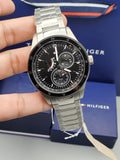 Tommy Hilfiger Austin Black Dial Silver Steel Strap Watch for Men - 1791639