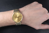 Tissot T Classic Everytime Medium Gold Dial Gold Mesh Bracelet Watch For Men - T109.410.33.021.00