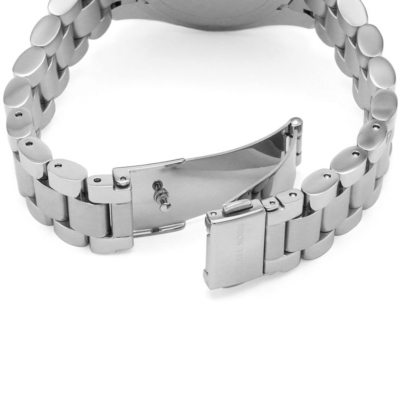 Michael Kors Bradshaw  Chronograph Silver Dial Silver Steel Strap Watch for Women - MK6174