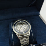 Maserati Ricordo Automatic Skeleton Silver Dial Silver Steel Strap Watch For Men - R8823133005